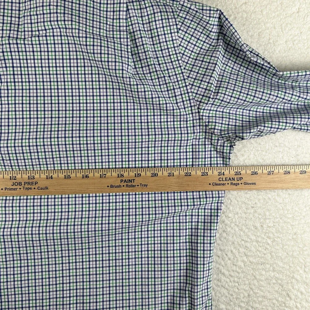 Polo Ralph Lauren Shirt Mens Large Blue Green Check Long Sleeve Button Down